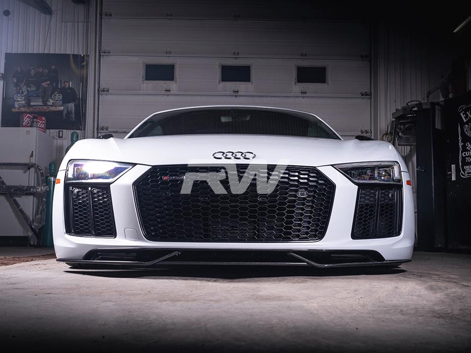 Audi R8 4S gets upgraded with an RW Carbon Fiber Front Lip Spoiler