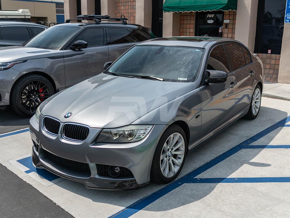 Gray BMW E90/E91/E92/E93 Carbon Fiber Lip for M3 style front bumper