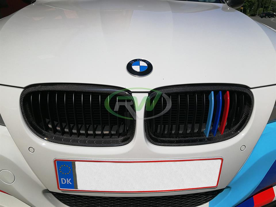 BMW E90 E91 Carbon Fiber Front Grilles