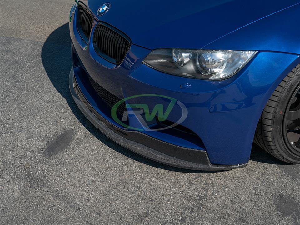 E92 M3 arkym style lip in carbon fiber on blue M3
