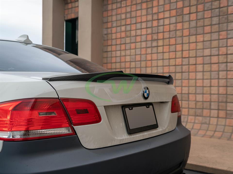 This BMW E92 gets a new RW M4 Style Carbon Fiber Trunk Spoiler