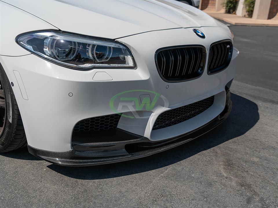 BMW F10 M5 3D Designs Styled Carbon Fiber Front Lip Spoiler