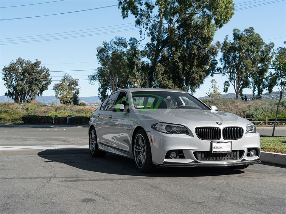 BMW F10 528 535 550 M Sport Arkym Style Carbon Fiber Front Lip Spoiler