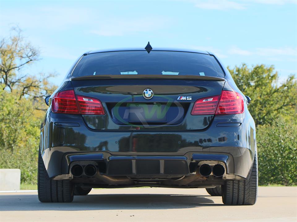 BMW F10 M5 fitted with a Arkym Style Carbon Fiber Trunk Spoiler