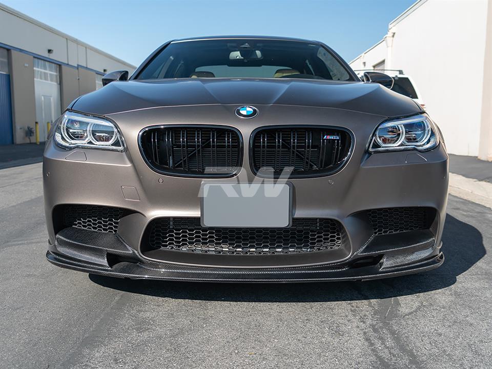 Bronze BMW F10 M5 3D Style Carbon Fiber Front Lip Spoiler