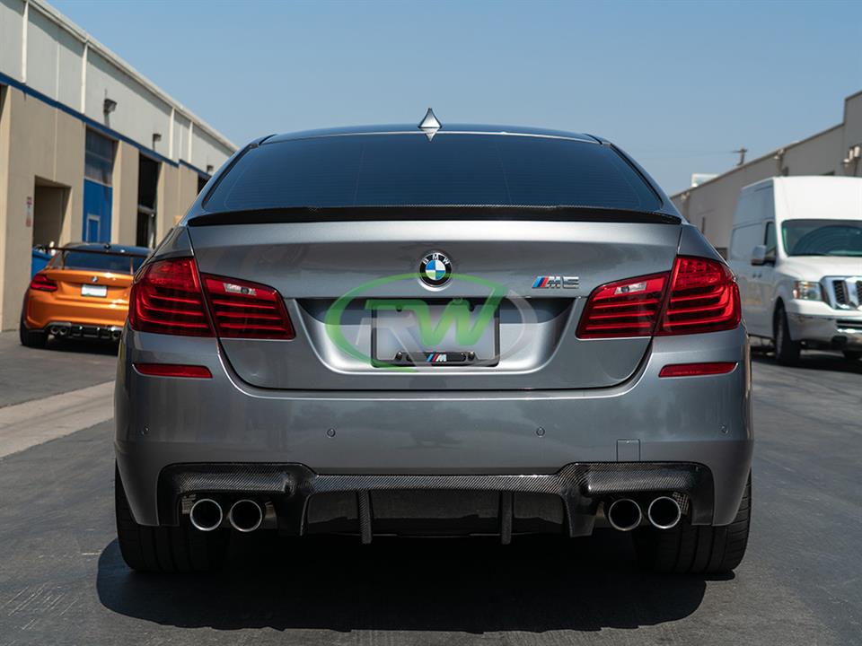 BMW F10 fitted with a Arkym Style Carbon Fiber Trunk Spoiler