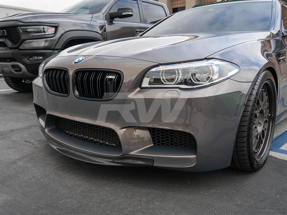 BMW F10 M5 Center Carbon Fiber Front Lip Spoiler by RW Carbon