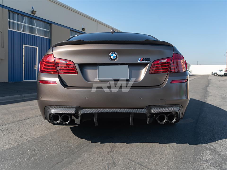 BMW F10 M5 upgrades to an RW DTM Carbon Fiber Rear Diffuser