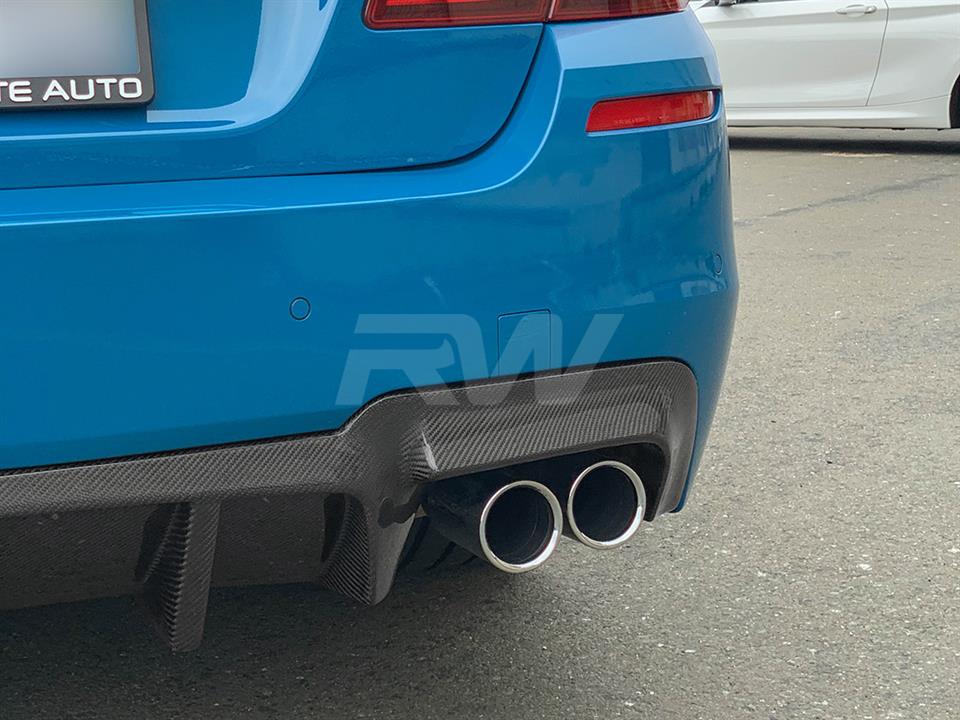 Blue BMW F10 M5 DTM Carbon Fiber Rear Diffuser