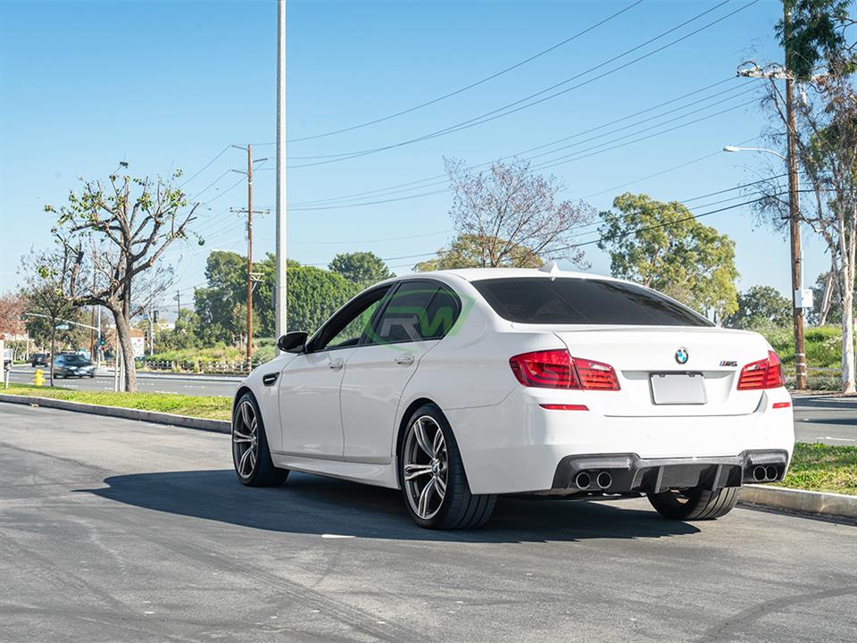 White BMW F10 M5 DTM Carbon Fiber Rear Diffuser from RW