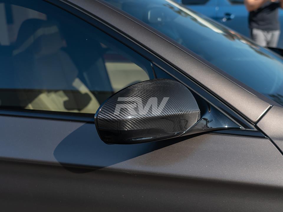 For 2012 BMW F06 F12 F13 M6 Gran Coupe Carbon Fiber Mirror Cover Caps Stick on 