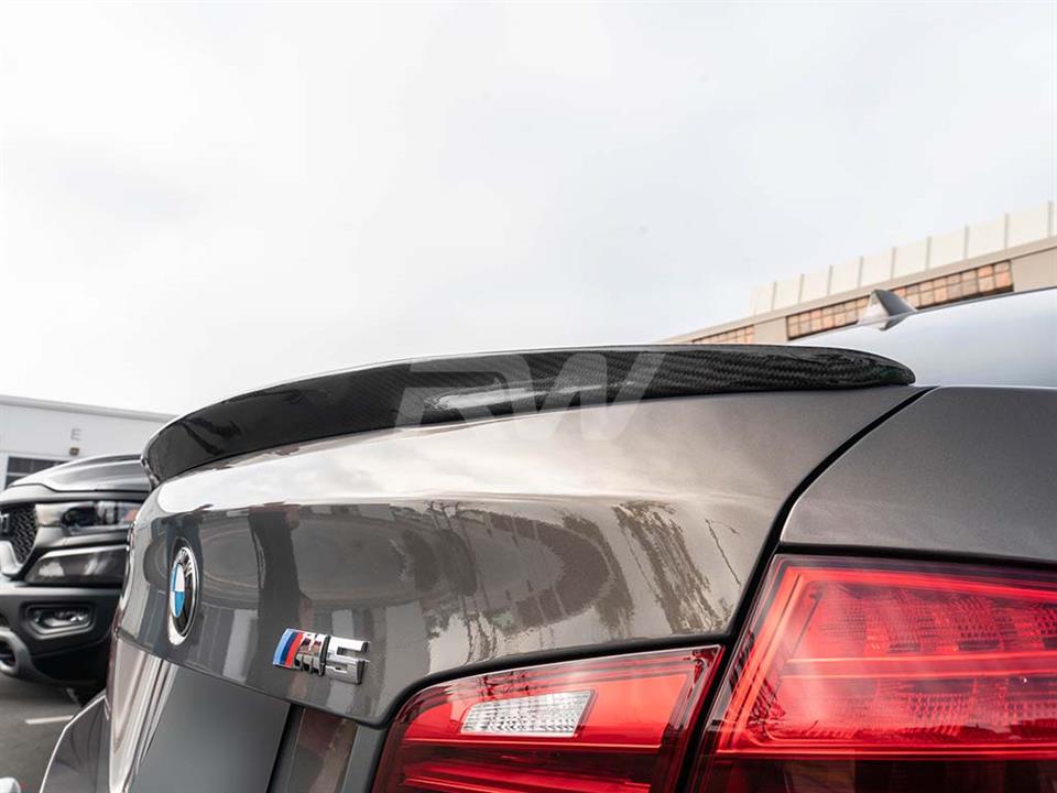 BMW F10 M5 with a Performance Style Carbon Fiber Trunk Spoiler