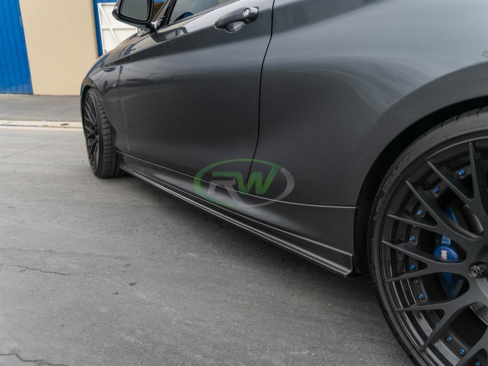 BMW F22 M240i with our 3D Style Carbon Fiber Side Skirt Extensions