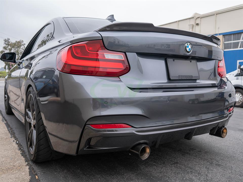 BMW M235i receives an RW CS Style Carbon Fiber Trunk Spoiler