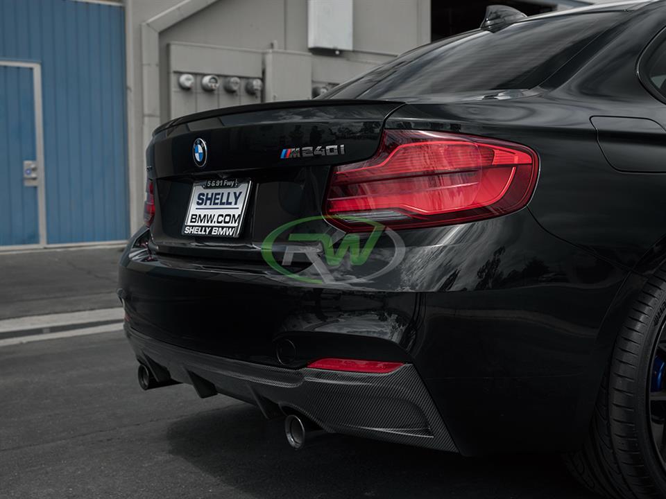 BMW F22 M240i get a new Exotics Style CF Rear Diffuser from RW