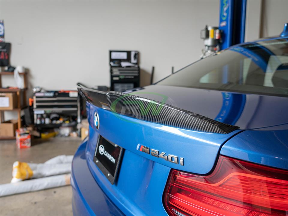 BMW F22 M235i gets an RWS Carbon Fiber Trunk Spoiler
