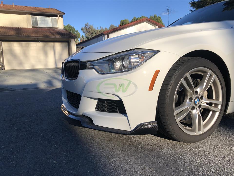 BMW F30 335i 340i with one of our K Style Carbon Fiber Front Lip