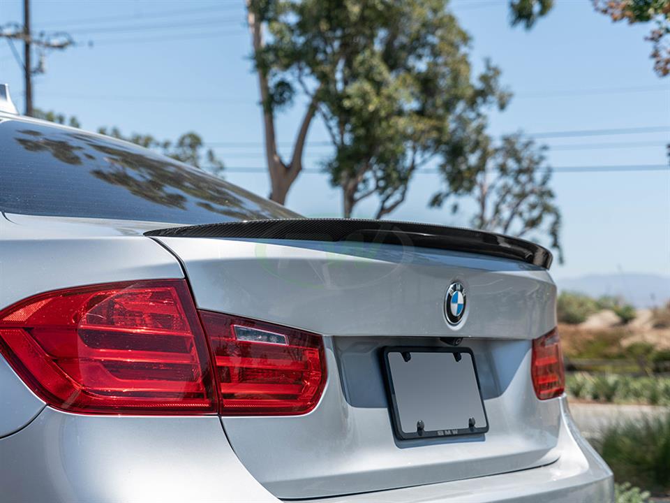 BMW F30 330 328 335 340 Performance Style Carbon Fiber Trunk Spoiler