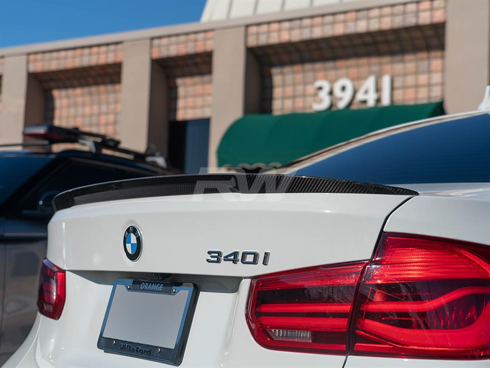 BMW F30 330 328 335 340 Performance Style Carbon Fiber Trunk Spoiler