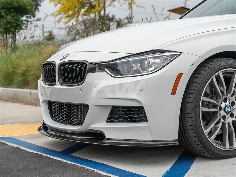 White F30 F31 328i 335i 330i 340i Varis Style Carbon Fiber Front Lip