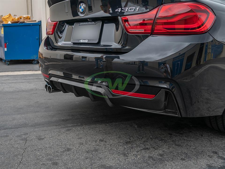 RW Carbon Black BMW 4-Series with performance style carbon fiber rear diffuser