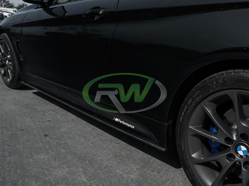 BMW F32 430i with an RW Carbon Fiber Side Skirt Extensions
