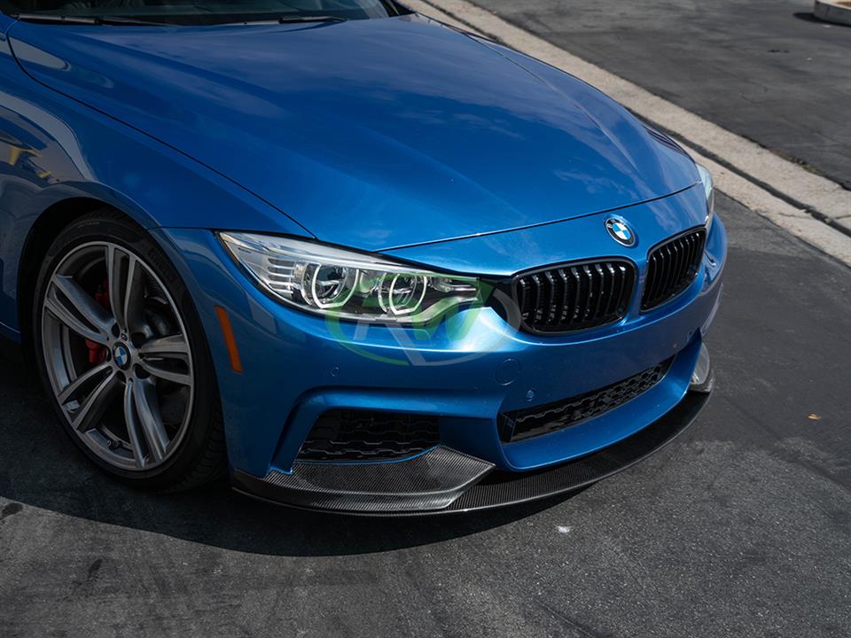 BMW F36 Blue with a Performance Style Carbon Fiber Front Lip