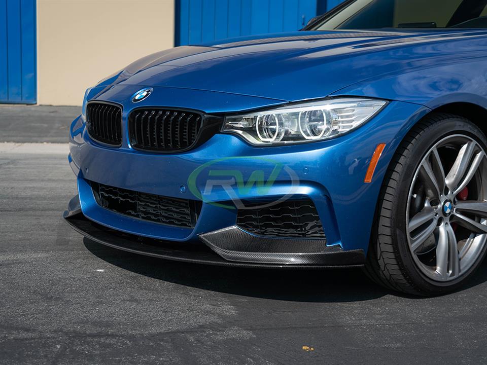 BMW F36 Blue with a Performance Style Carbon Fiber Front Lip