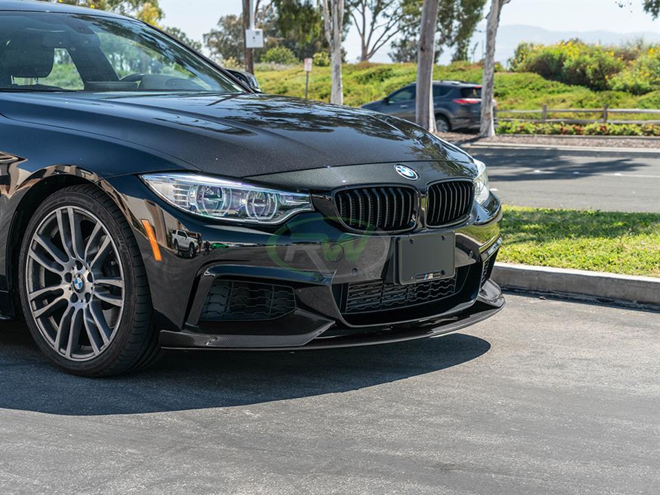 BMW F36 Black with a Performance Style Carbon Fiber Front Lip