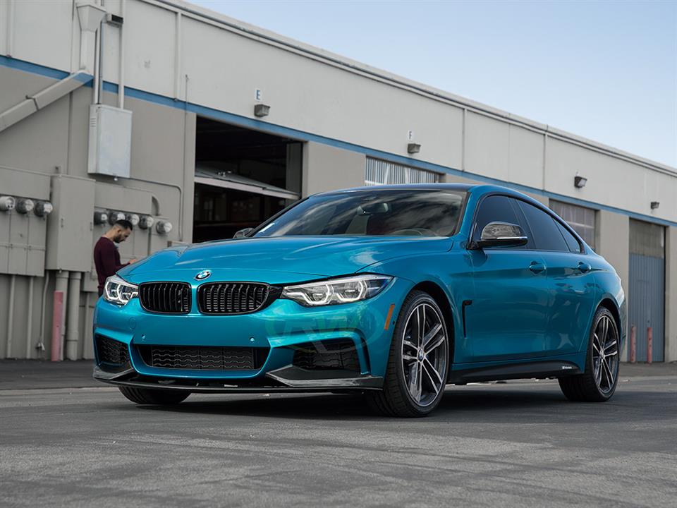 BMW F32 Blue with a Performance Style Carbon Fiber Front Lip