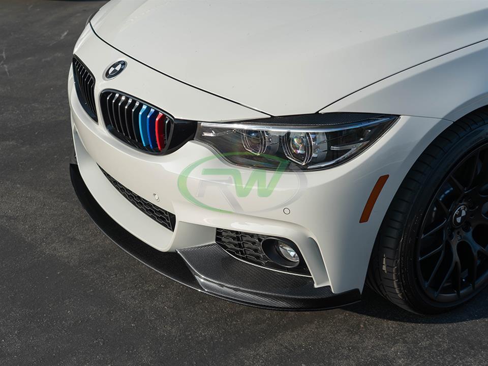 BMW F36 White with a Performance Style Carbon Fiber Front Lip