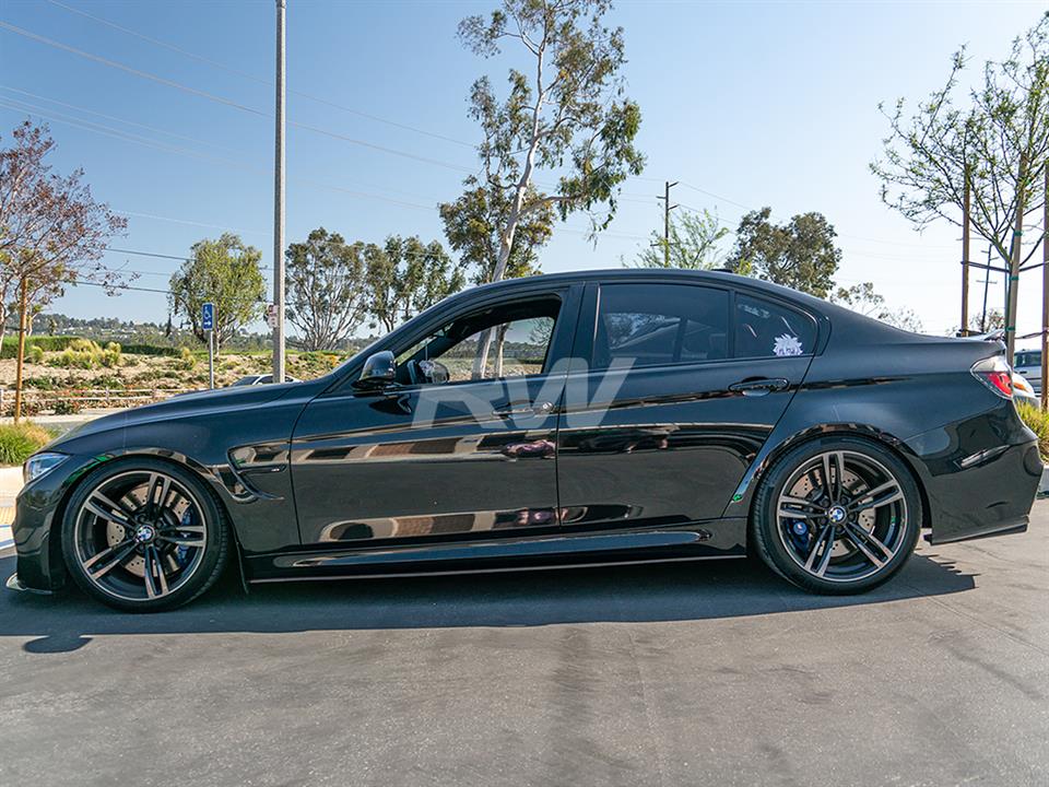 BMW F80 M3 with RW Carbon Fiber Side Skirt Extensions