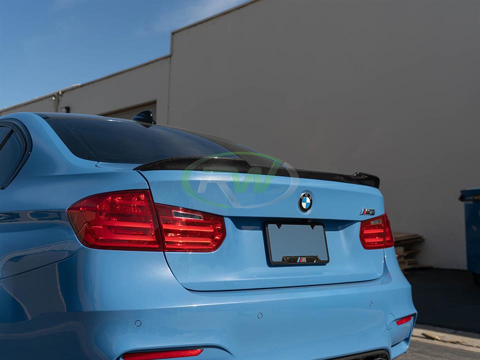BMW F30 3 Series and F80 M3 CS Style CF Trunk Spoiler from RW
