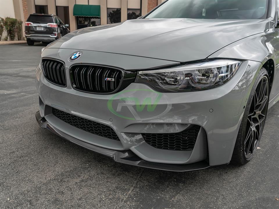 BMW F80 M3 gets a CS Style CF Front Lip Spoiler from RW