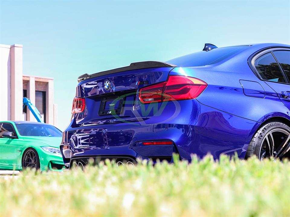 BMW F30 3 Series and F80 M3 CS Style CF Trunk Spoiler from RW