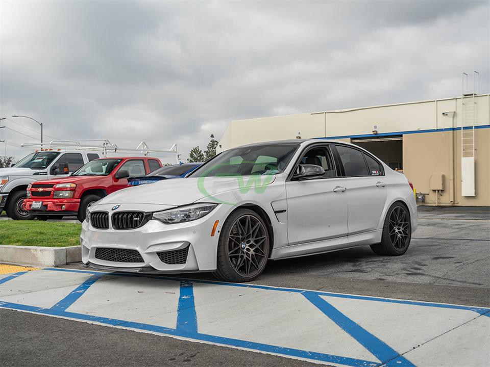BMW F80 M3 has a CS Style CF Front Lip Spoiler from RW