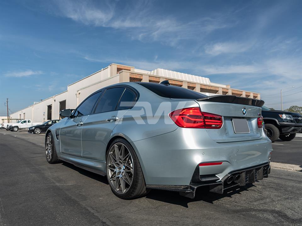 BMW F30 3 Series or F80 M3 with our RWS Carbon Fiber Trunk Spoiler