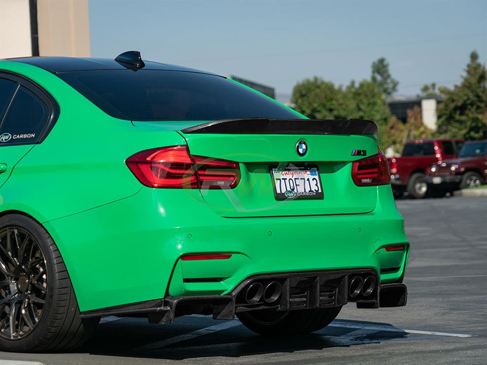 BMW F30 3 Series or F80 M3 with our RWS Carbon Fiber Trunk Spoiler