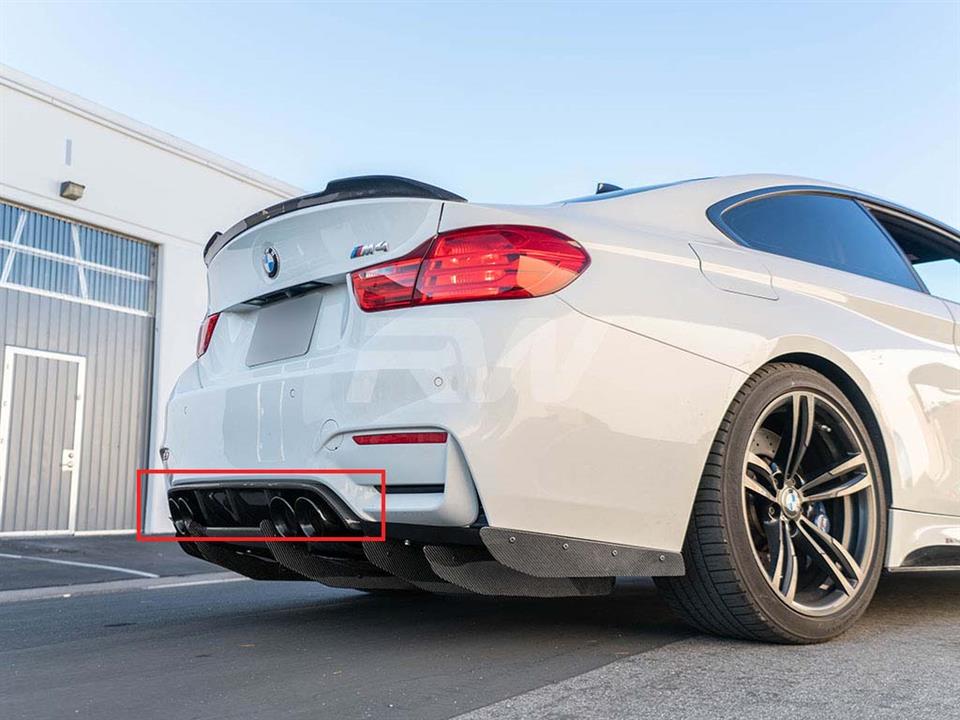 BMW F80 F82 F83 M3 M4 with a Varis Style CF Rear Diffuser