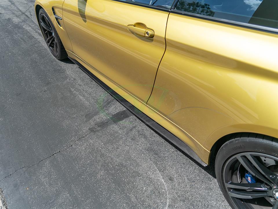 BMW M4 CF Side Skirt Extensions from rw carbon