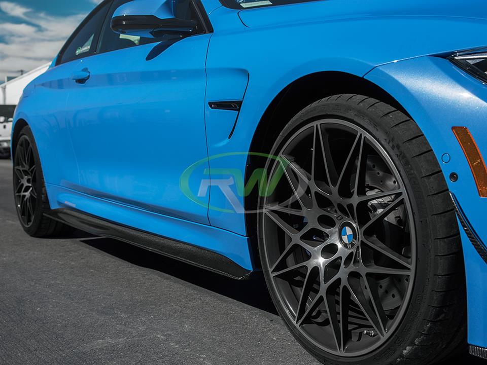 bmw f82 f83 m4 aggressive gtx style side skirts in carbon fiber