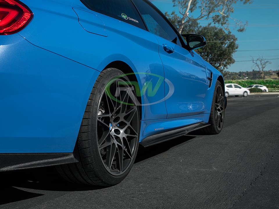 bmw f82 f83 m4 aggressive gtx style side skirts in carbon fiber