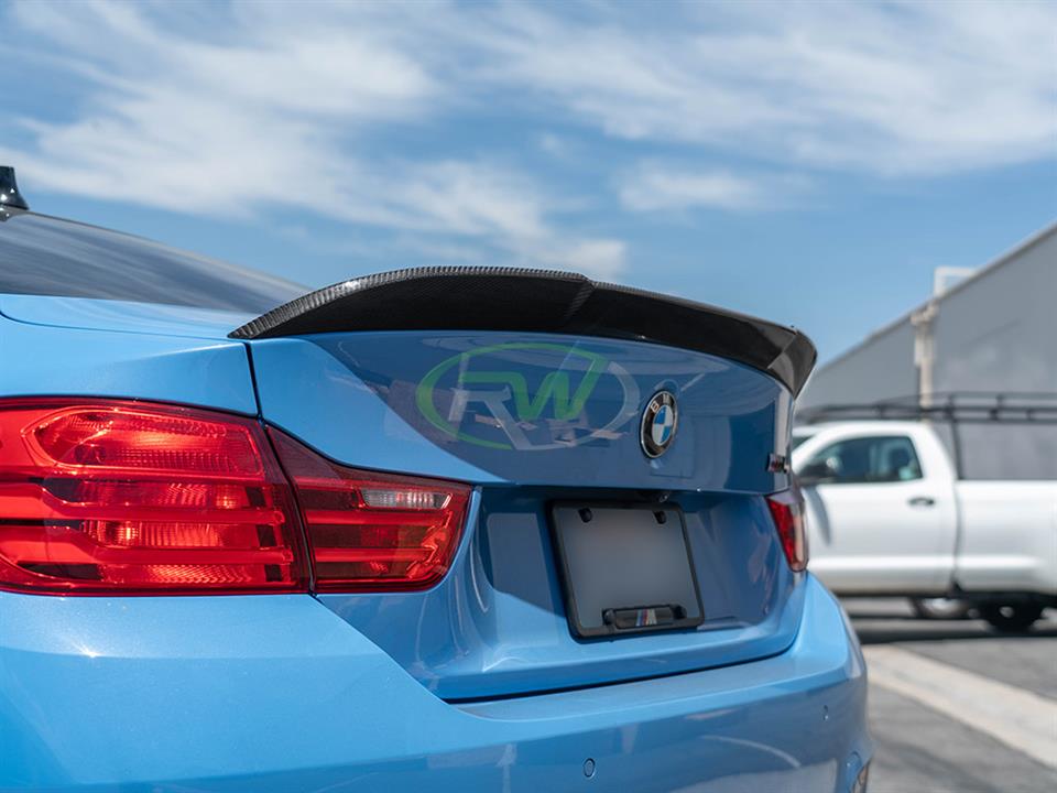 BMW F82 M4 receives an RWS Carbon Fiber Trunk Spoiler