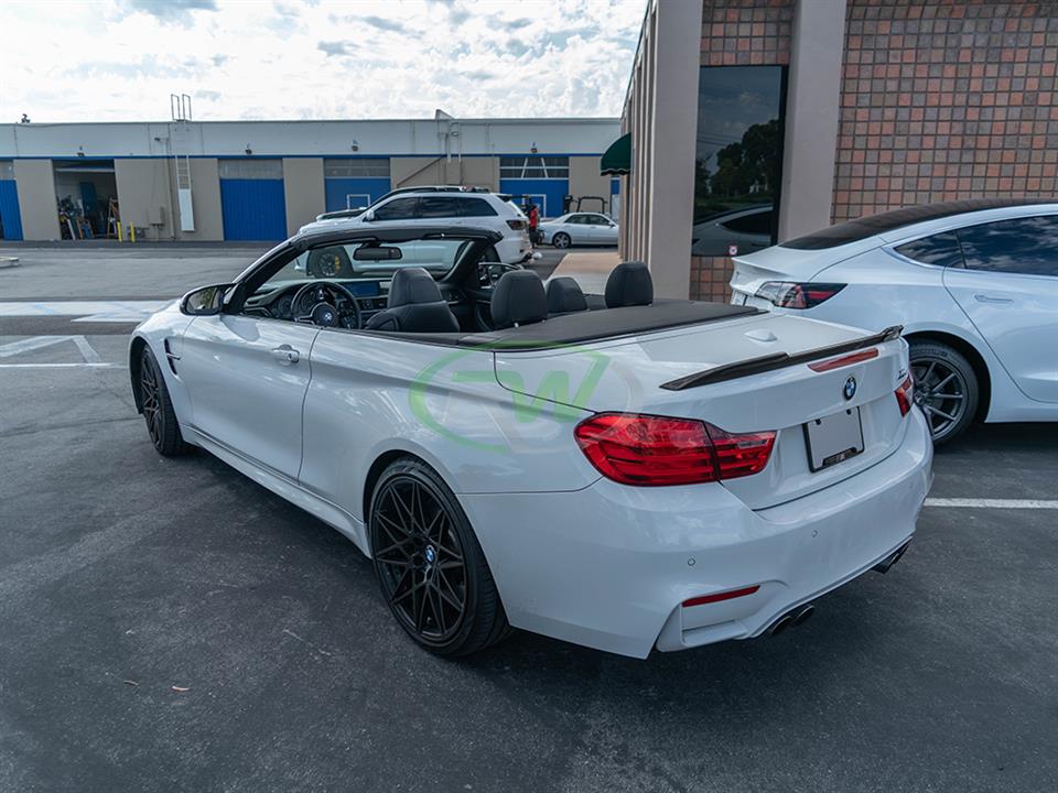 BMW F83 M4 with an RW CS Style Carbon Fiber Trunk Spoiler