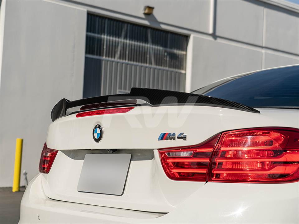BMW F83 M4 gets an M4 Style RW Carbon Fiber Trunk Spoiler