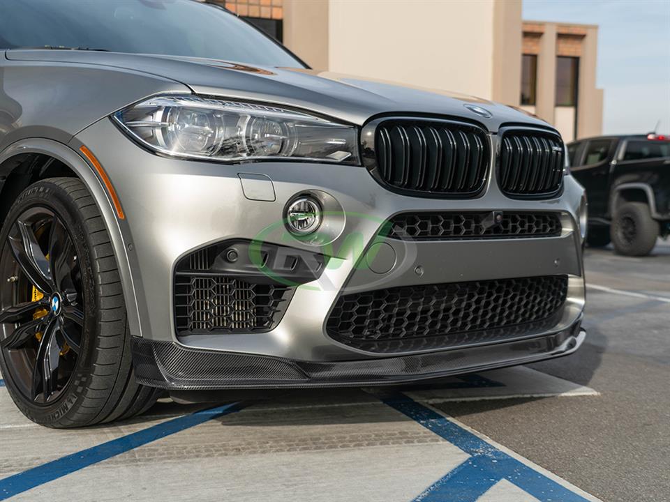 BMW F85 X5M with an RW Carbon Fiber Front Lip Spoiler