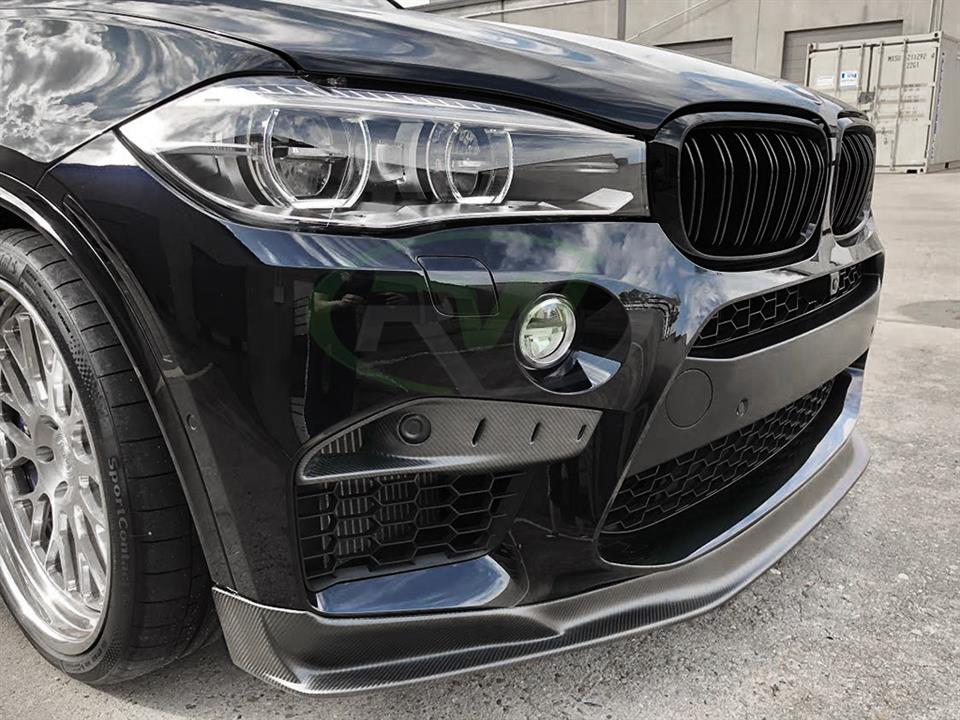 Upgrade your BMW F85 X5M or F86 X6M with Carbon Fiber Upper Splitters