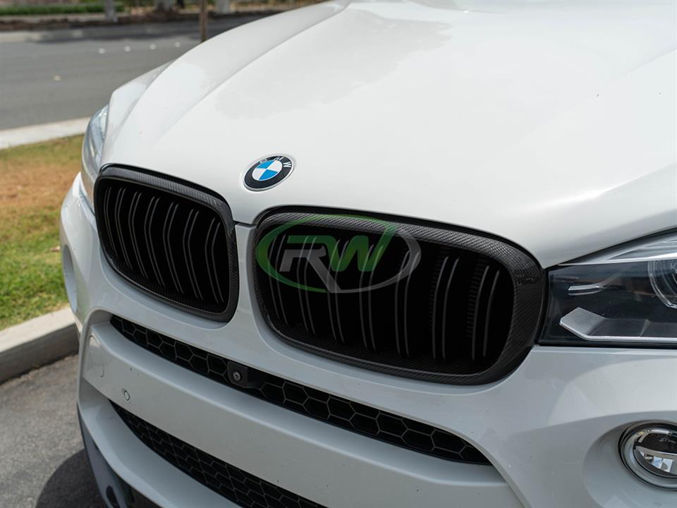 rw carbon fiber bmw f86 x6m cf front grille replacements