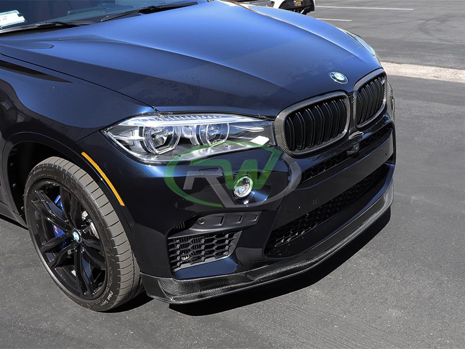 BMW F86 X6M with an RW Carbon Fiber Front Lip Spoiler
