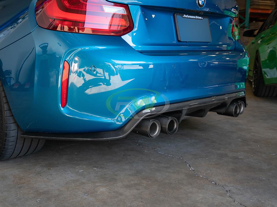 Blue M2 competition with 3d style carbon fiber diffuser